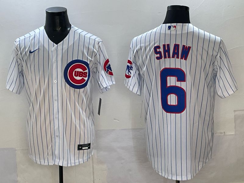 Men Chicago Cubs #6 Shaw white Nike MLB 2025 jersey 03->chicago cubs->MLB Jersey